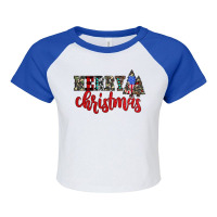 Merry Christmas Raglan Crop Top | Artistshot