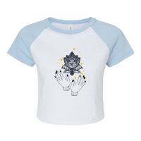 Lotus Flowers Raglan Crop Top | Artistshot