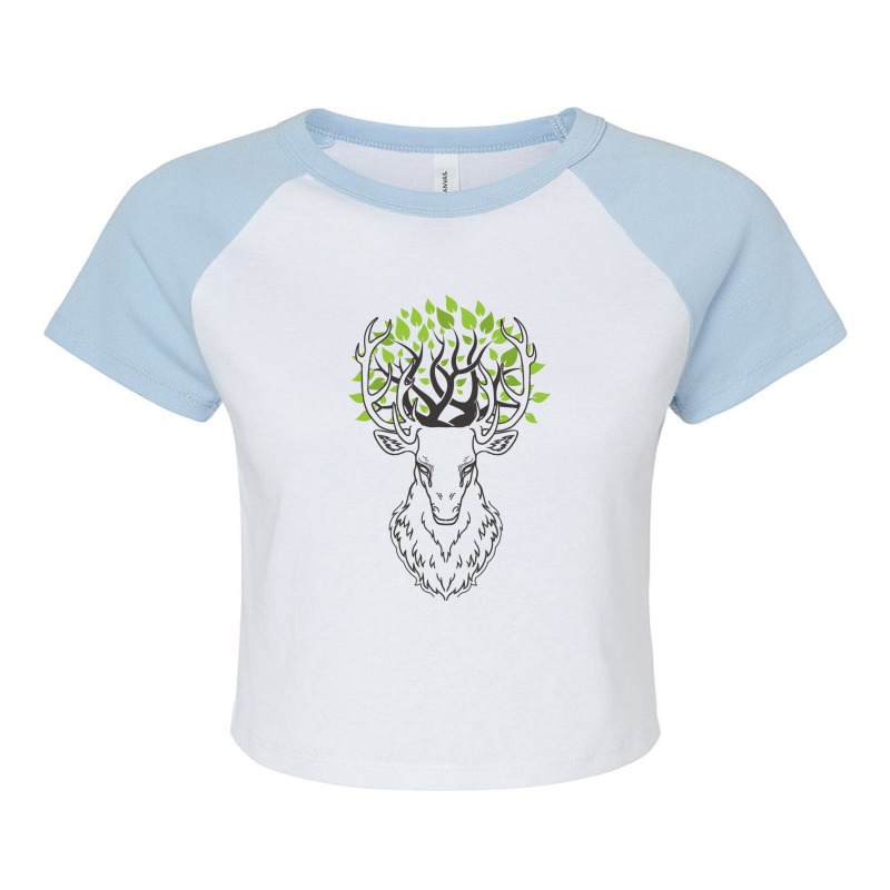 Mother Nature Raglan Crop Top by Pompoyo | Artistshot