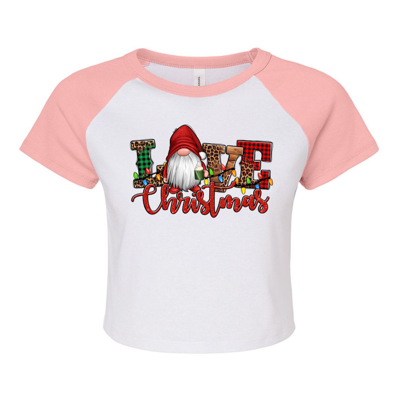 Love Christmas Gnome Raglan Crop Top | Artistshot