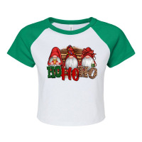 Ho Ho Ho Christmas Gnomes Raglan Crop Top | Artistshot