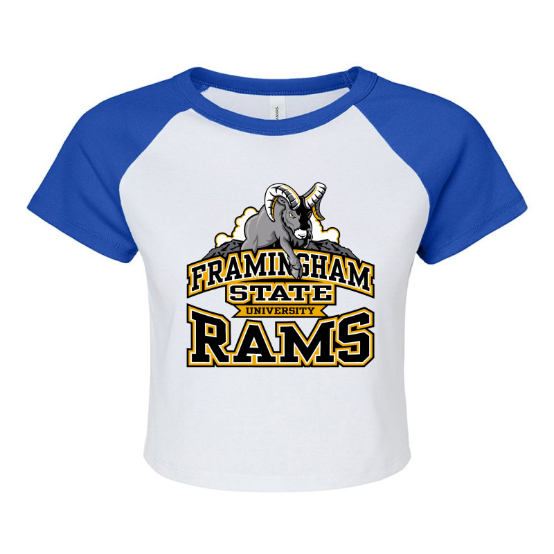 Framingham State Raglan Crop Top by juniorT-shirt | Artistshot