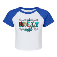 Oh Holly Night Baby Jesus Raglan Crop Top | Artistshot