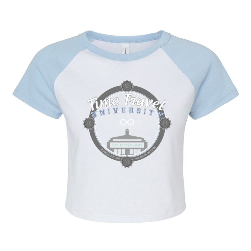 Time Travel University  Back To The Future Raglan Crop Top by jammuter | Artistshot