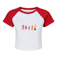 Go Girl Text Feminism Raglan Crop Top | Artistshot