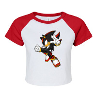 Super Black Hedgehog Raglan Crop Top | Artistshot