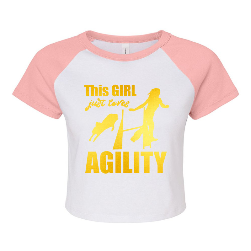 This Girl Just Loves Agility Girls Dog Sports Raglan Crop Top by Jacobs | Artistshot