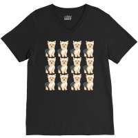 Cute Yorkie Pattern T  Shirt Yorkshire Terrier Cute Pattern T  Shirt V-neck Tee | Artistshot