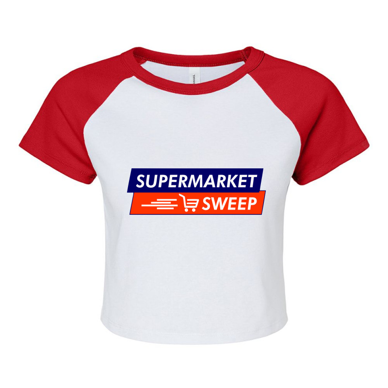 Retro Supermarket Sweep, Supermarket Sweep Raglan Crop Top by cozyeraa | Artistshot