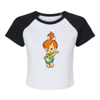 Flinstones Pépite Raglan Crop Top | Artistshot