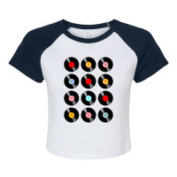 Music Vinyl Tape Cassette Raglan Crop Top | Artistshot