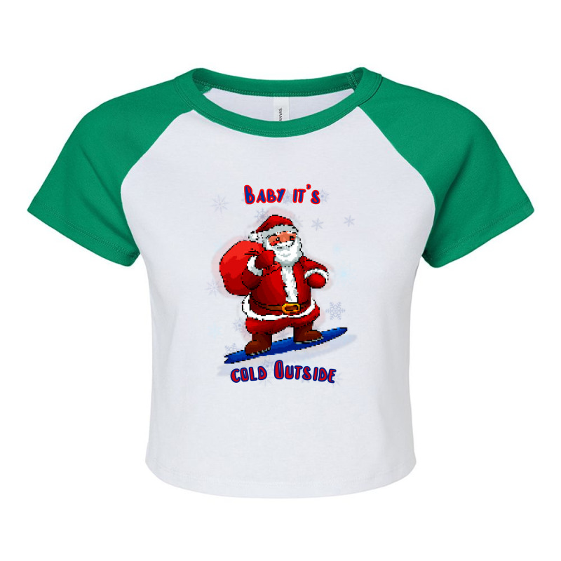 Santa Raglan Crop Top by Arcaniaga | Artistshot