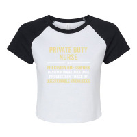 Private Duty  Nurse I Do Precision Guesswork. Funny Gift Raglan Crop Top | Artistshot