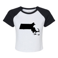 Massachusetts State   Massachusetts Raglan Crop Top | Artistshot