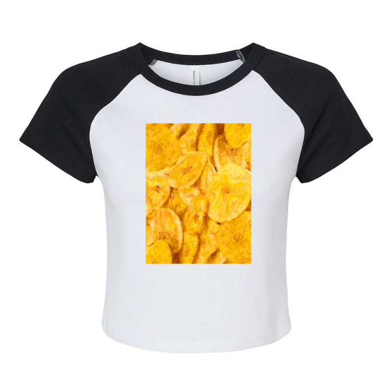 Tostones Pattern , Tostones Pattern Raglan Crop Top by mitubabypodcast | Artistshot