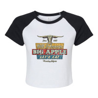 Bill Johnson's Red Apple Restaurant, Cowboy Raglan Crop Top | Artistshot