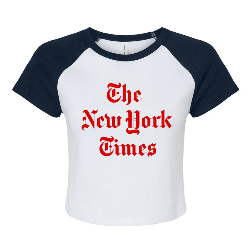 New York Times Raglan Crop Top by Melia art | Artistshot