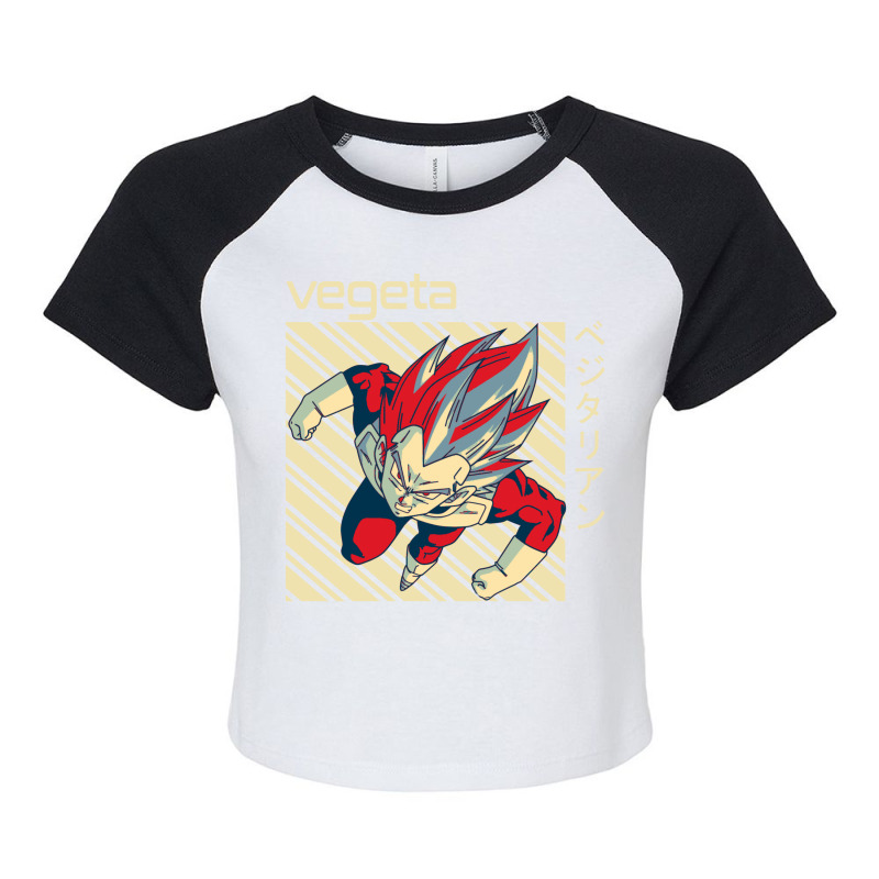 Cartoon Vegeta Raglan Crop Top by rahmaazari | Artistshot