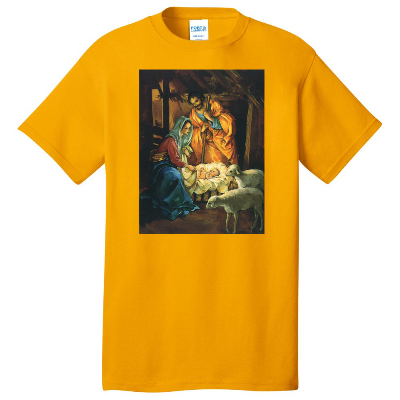 Vintage Christmas Nativity Basic T-shirt | Artistshot