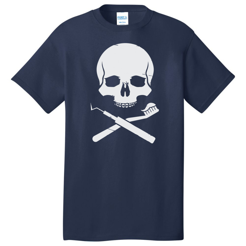 Dentist  Skull And Dental Picks Basic T-shirt by yoyoh | Artistshot