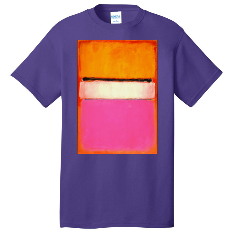 Mark White Center (yellow, Pink And Lavender On Rose) Basic T-shirt | Artistshot