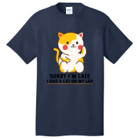 Cute Cat Kitten On My Lap Basic T-shirt | Artistshot