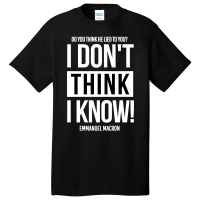 I Don't Think I Know Basic T-shirt | Artistshot