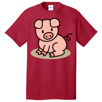 Sitting Pig Basic T-shirt | Artistshot