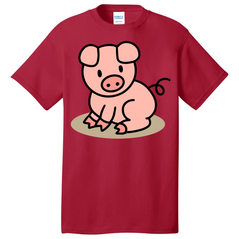 Sitting Pig Basic T-shirt by Morspective | Artistshot