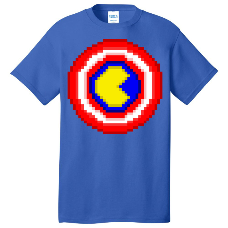 American Pacman Shield Basic T-shirt by antorbesar | Artistshot