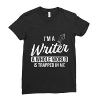 Whole World Trapped In Me Author Writer Ladies Fitted T-shirt | Artistshot