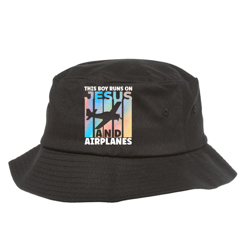 This Boy Runs On Jesus And Airplanes Future Pilot  Bucket Hat by MICHELLERICE | Artistshot