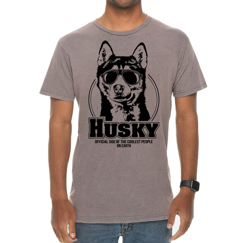 Funny Proud Husky Coolest People Dog Saying Dog Vintage T-shirt | Artistshot