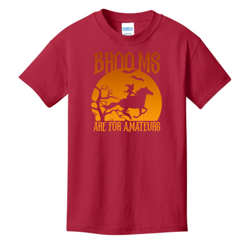 Brooms Are For Amateurs Classic Basic Youth T-shirt by QuickPick09 | Artistshot