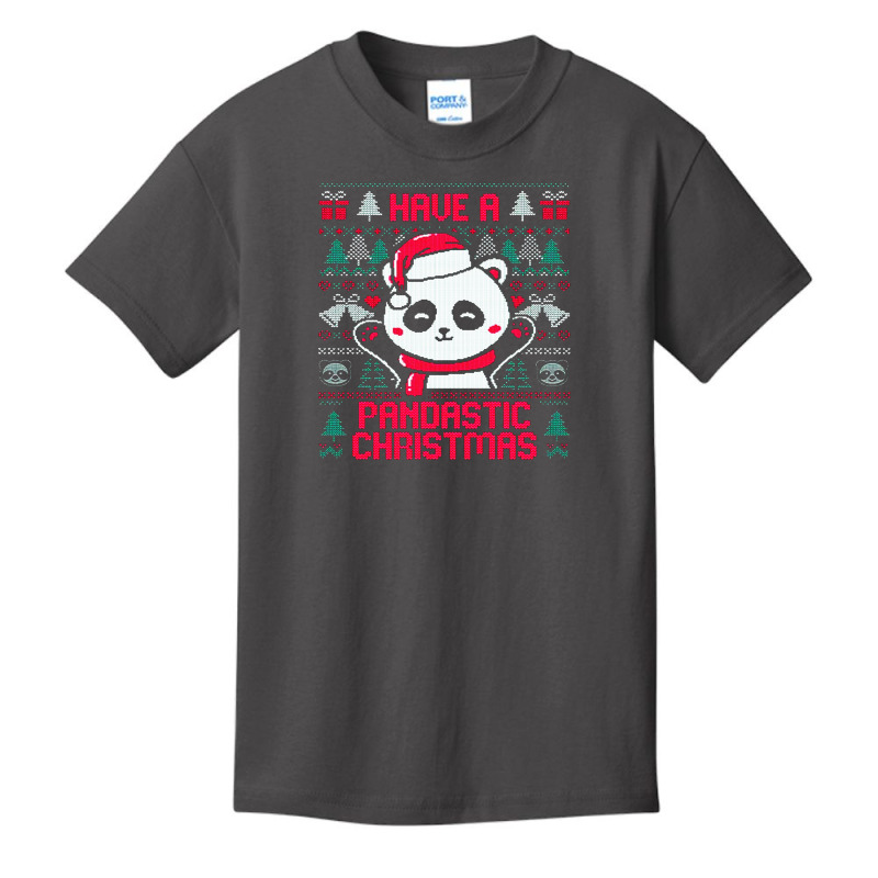 Christmas Pandastic Ugly Basic Youth T-shirt by Vishaka | Artistshot