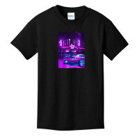 Car Retro Neon Synthwave Basic Youth T-shirt | Artistshot