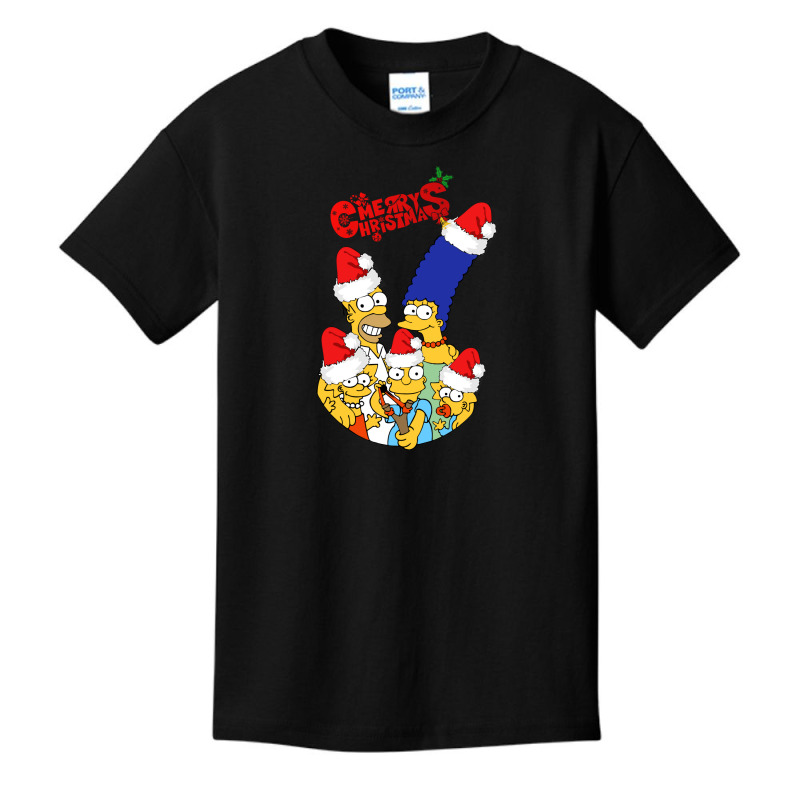 The Simpsons Funny Family - Merry Christmas - Happy Xmas Basic Youth T-shirt by coşkun | Artistshot