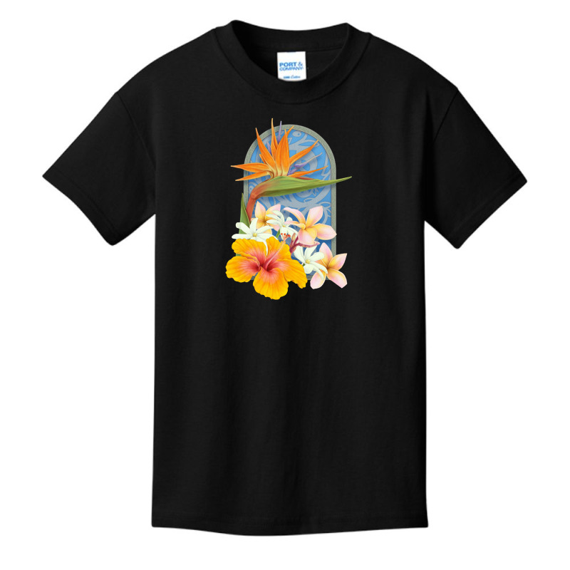 Paradise Flowers Basic Youth T-shirt by zaenalmaza | Artistshot