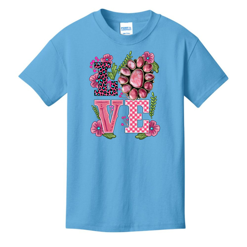 Walentine's Day Love Gemstones Basic Youth T-shirt by BarkalooDesign | Artistshot