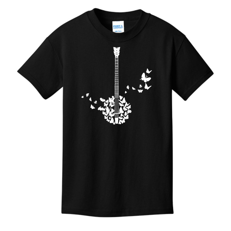 Banjo Instrument T  Shirt A Banjo Instrument With Beautiful Butterflie Basic Youth T-shirt by delmer | Artistshot