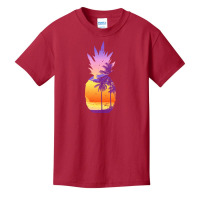 Beach Vibes T  Shirt Vintage Pineapple Sunset Surf Aloha Beach T  Shir Basic Youth T-shirt | Artistshot