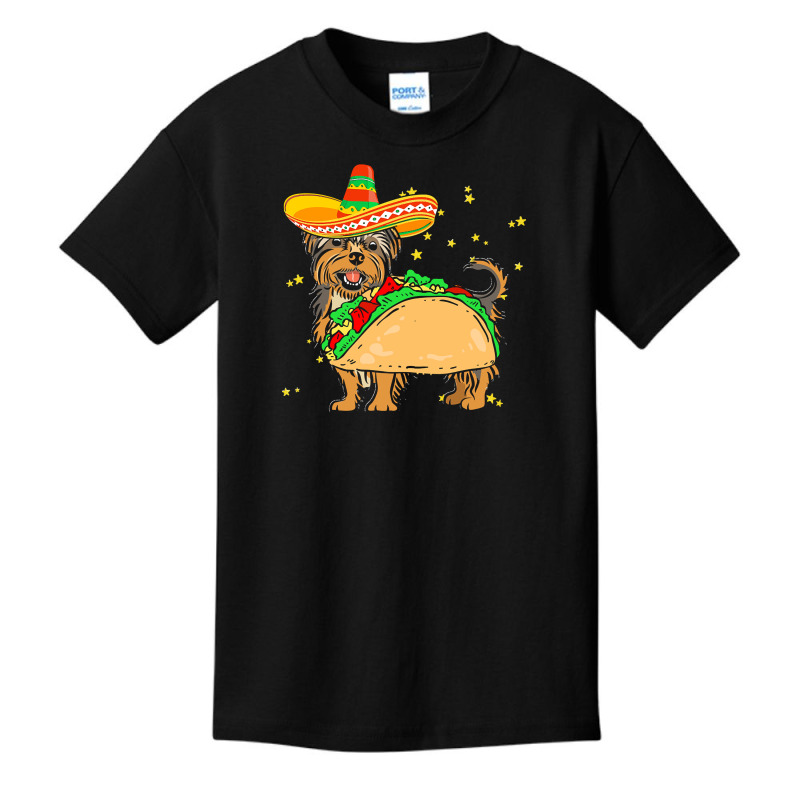 Cinco De Mayo T  Shirt Sombrero Yorkshire Terrier Dog Tacos Cinco De M Basic Youth T-shirt by christiansenmarlene | Artistshot