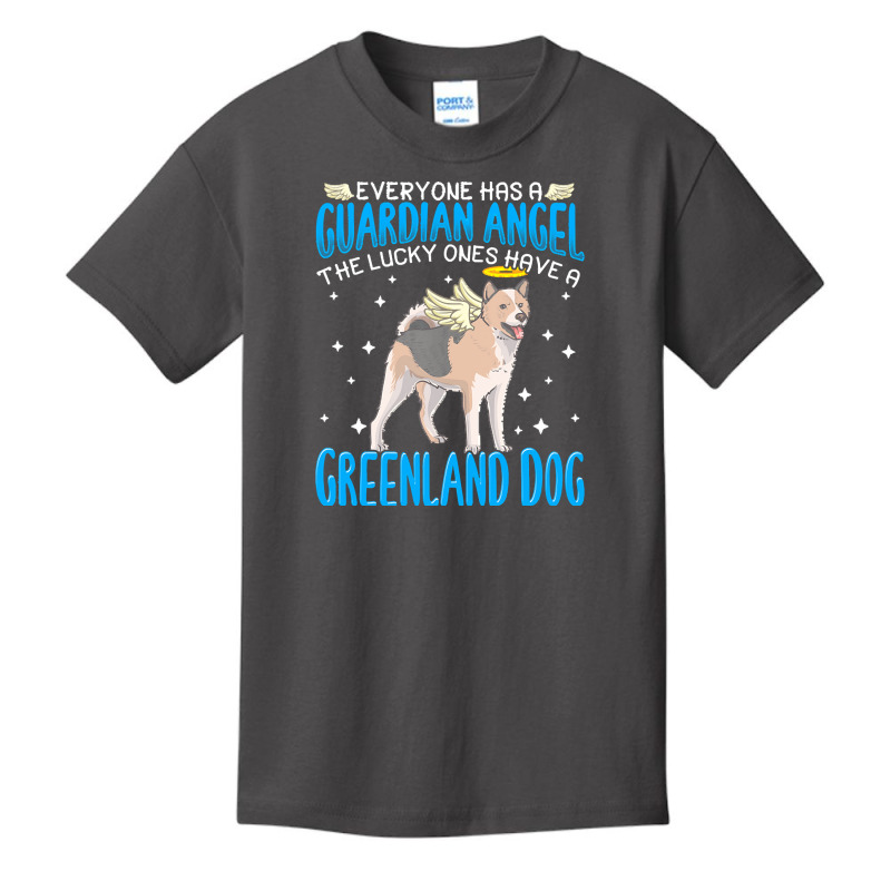 Greenland Dog T  Shirt Greenland Dog With Guardian Angel T  Shirt Basic Youth T-shirt | Artistshot