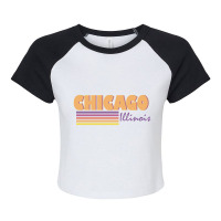 Chicago, Illinois Raglan Crop Top | Artistshot