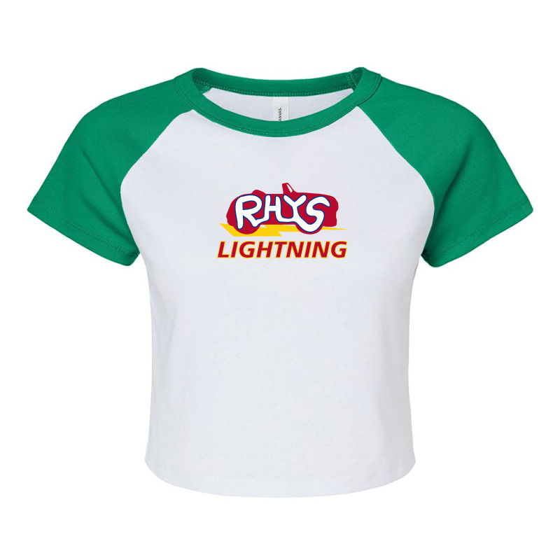 Rhys Lightning Raglan Crop Top by namasari | Artistshot