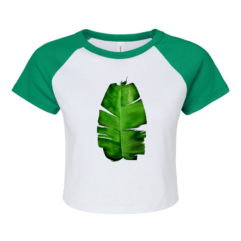 Banana Leaf Painting   Monstera Deliciosa Raglan Crop Top by sepulohsepuluh | Artistshot