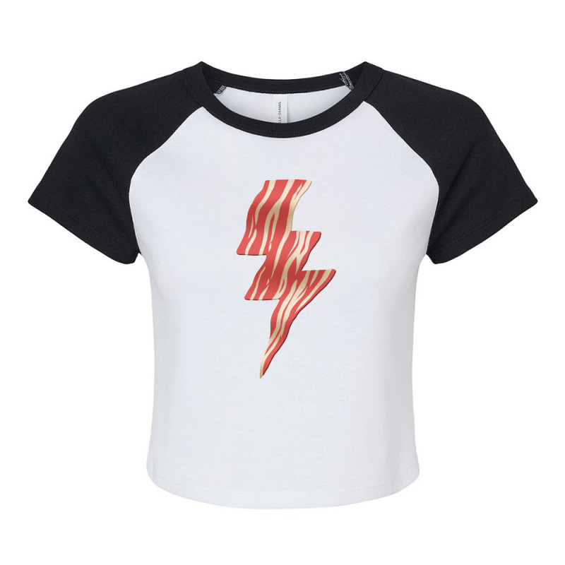 Powered By Bacon   Bacon Raglan Crop Top by gemuruhe | Artistshot