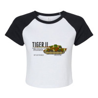 Tiger Ii 213 La Gleize Battle Of The Bulge   Panzer Raglan Crop Top | Artistshot