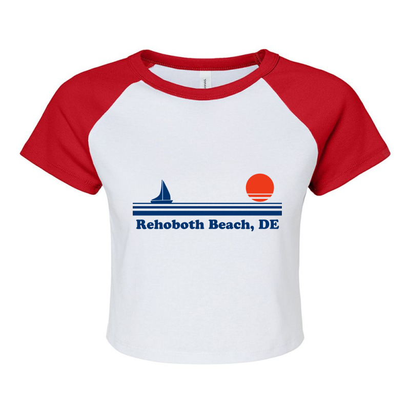 Rehoboth Beach, De   Sailboat Sunrise   Rehoboth Beach Delaware Raglan Crop Top | Artistshot