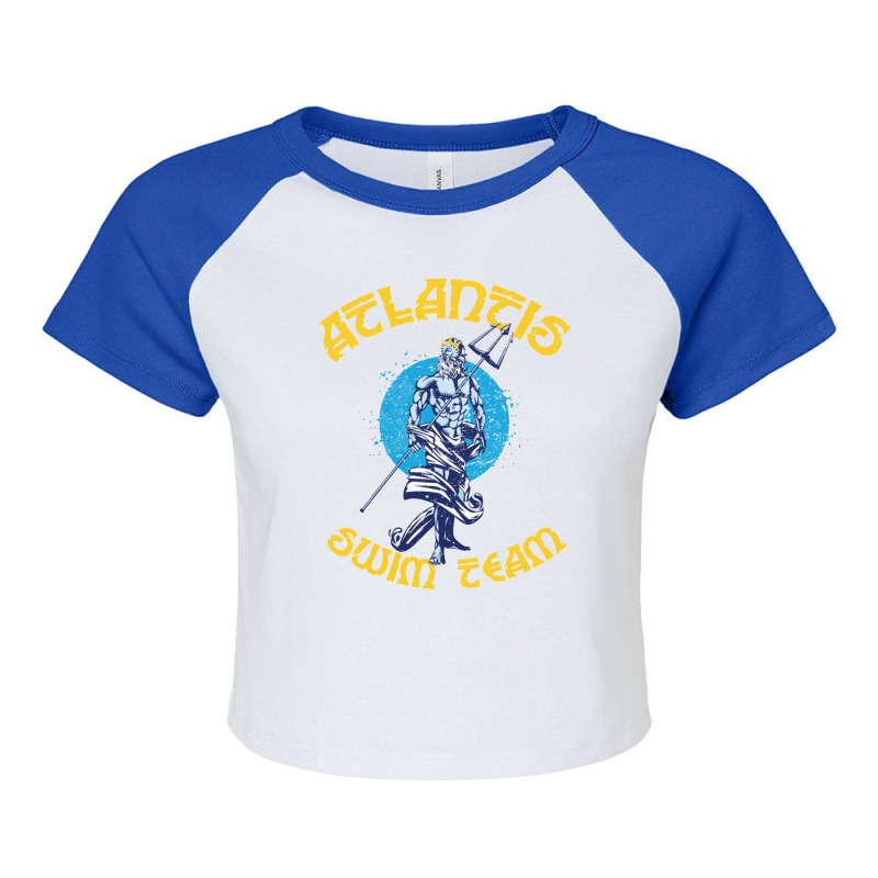 Atlantis Swim Team, Distressed   Atlantis Raglan Crop Top by bazgrafton | Artistshot